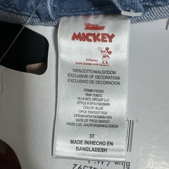 Disney Junior Mickey Size 3T Denim Jacket and Tee Set - Picture 7 of 7